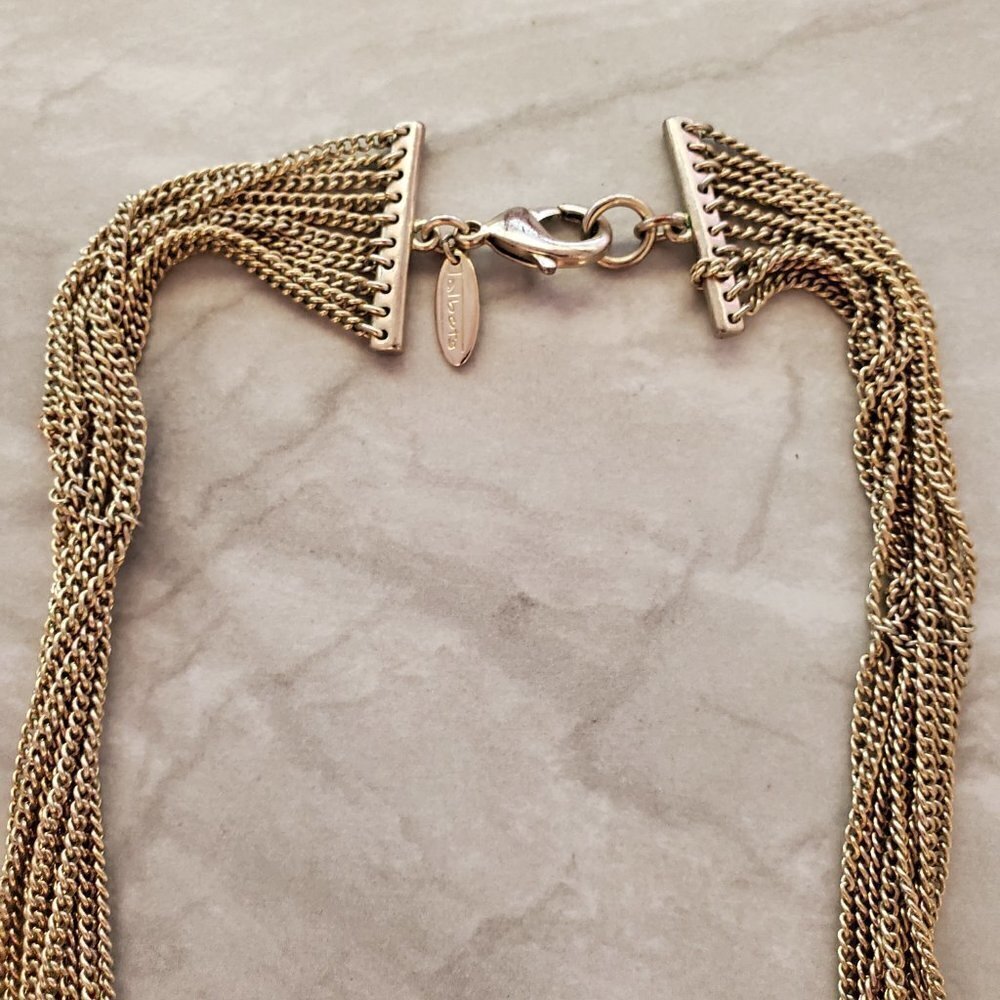 💖 Vintage 1990s 90s Talbots Gold Multi Chain Necklace 💖 - Picture 2 of 6